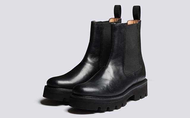 Grenson Milly Womens Chelsea Boots in Black Leather GRS212706